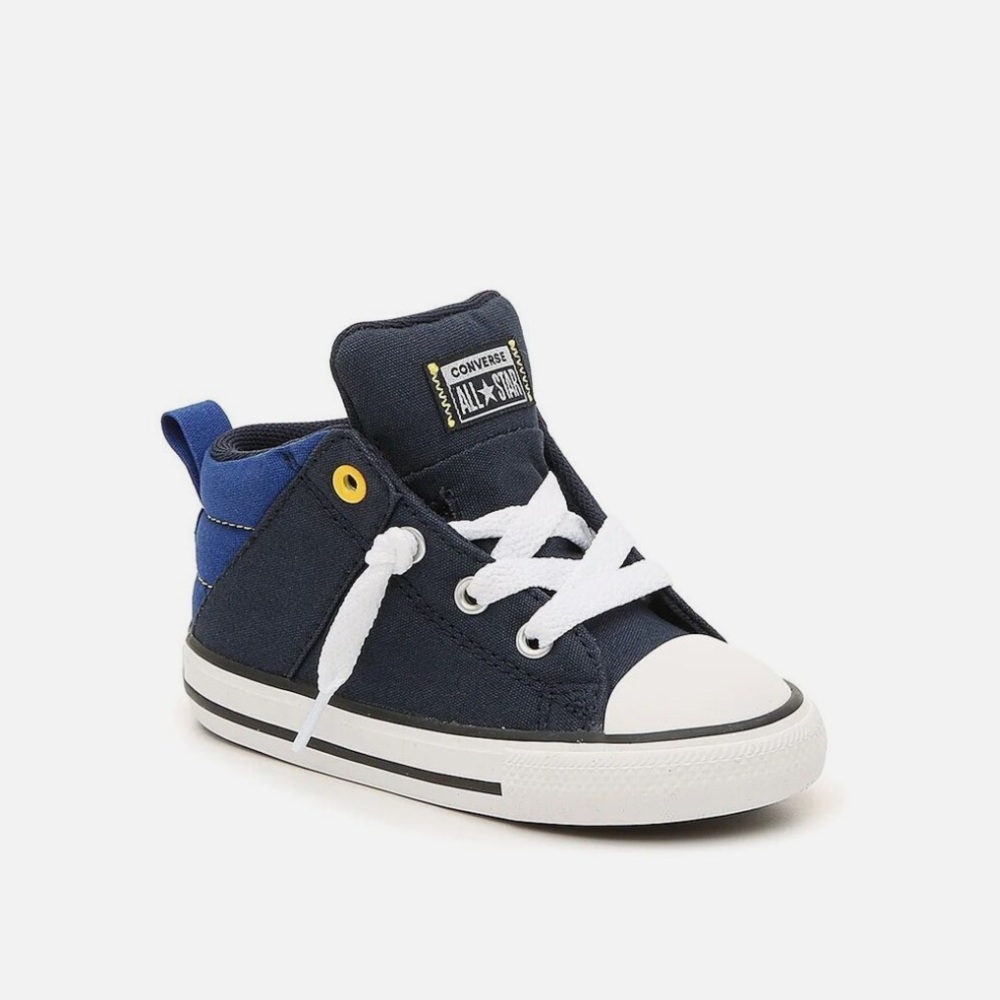 Converse Blue and White High-Top Sneakers